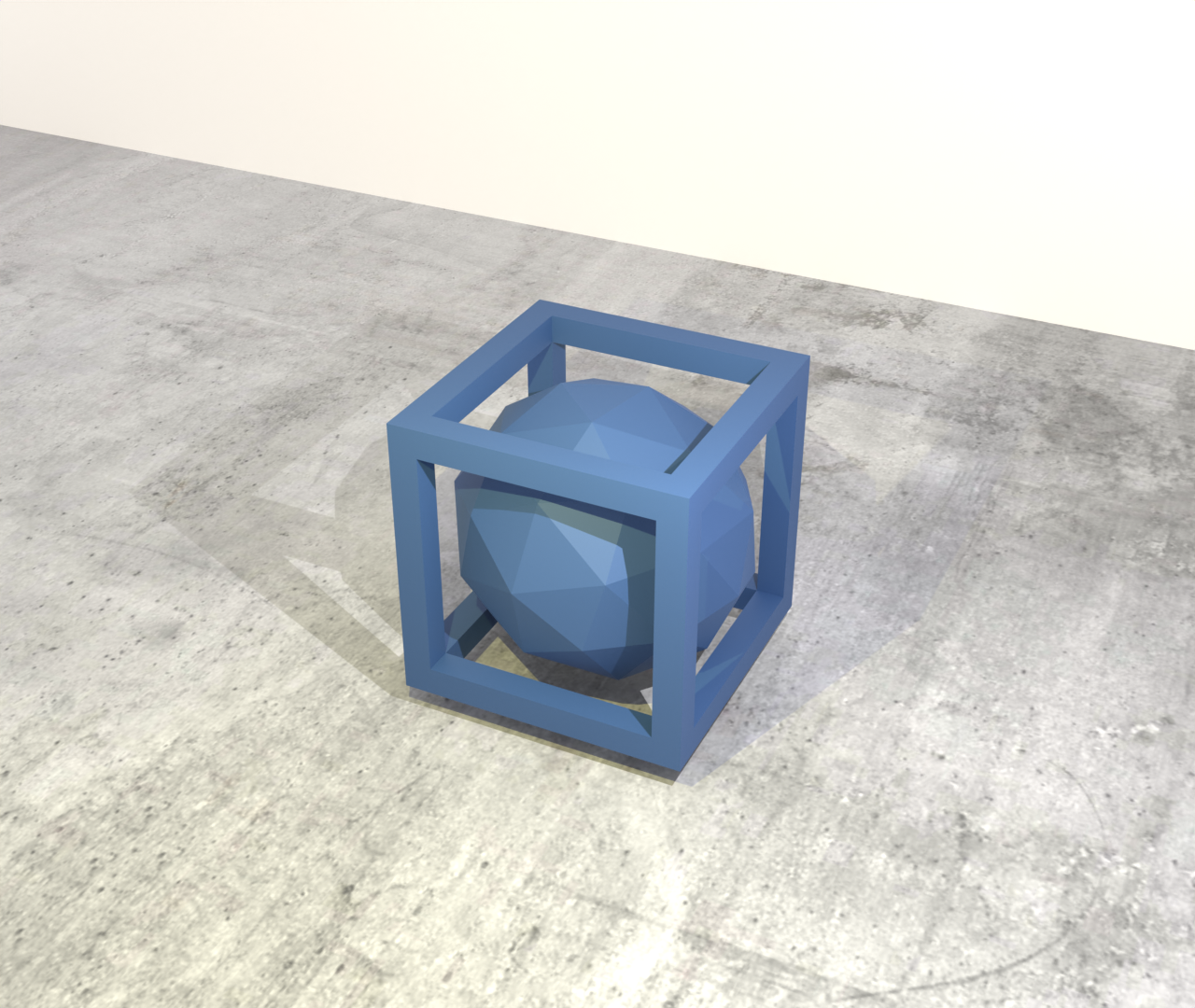 Polyhedron trapped in a cube