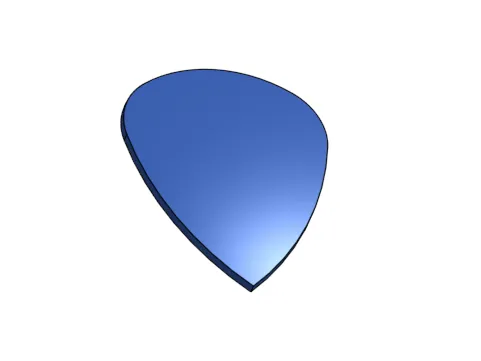 Customizable Guitar Pick (.STEP)