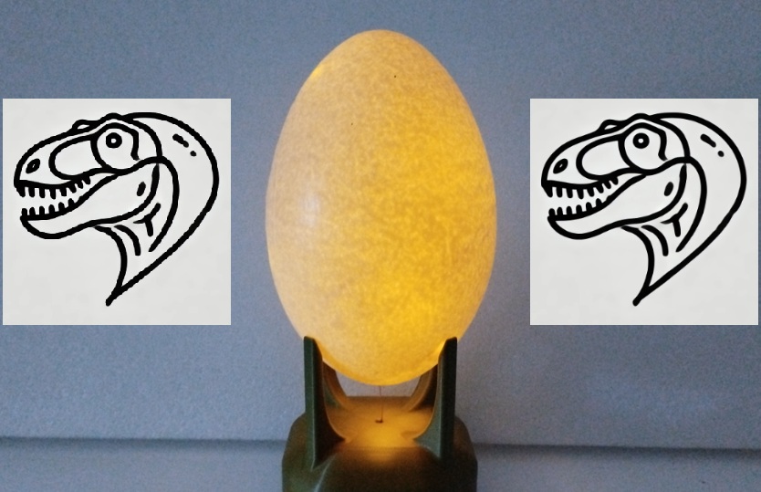 DINO EGG stand Jurassic park ostrich