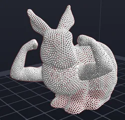 strong bunny voroni pattern