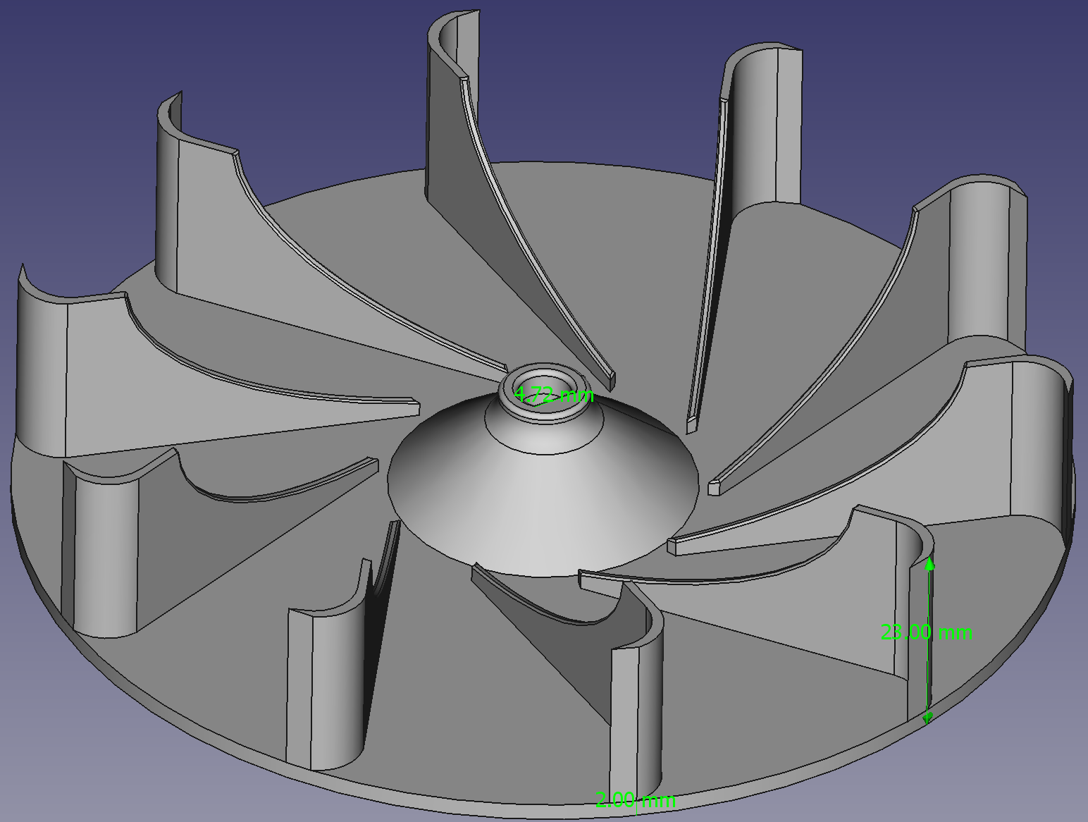 Bathroom Exhaust Fan Impellor