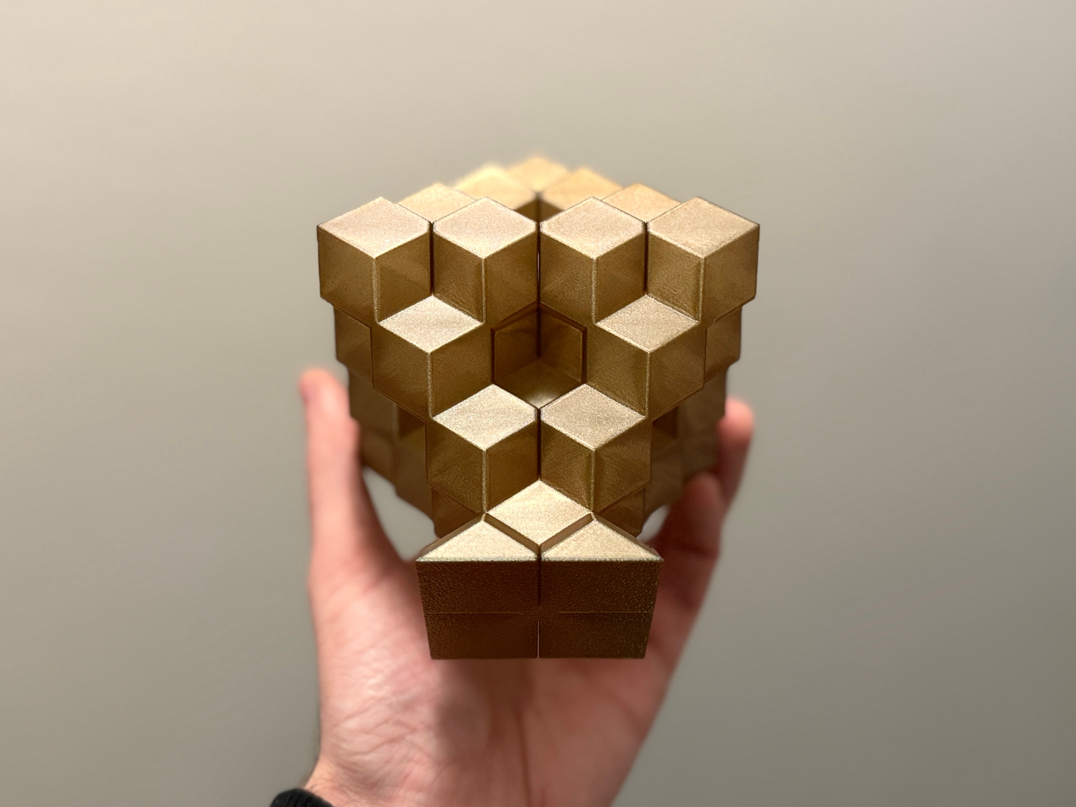 Rhombic Dodecahedral Sierpiński Octahedron Fractal Structure - Level 2 (Vase Mode)