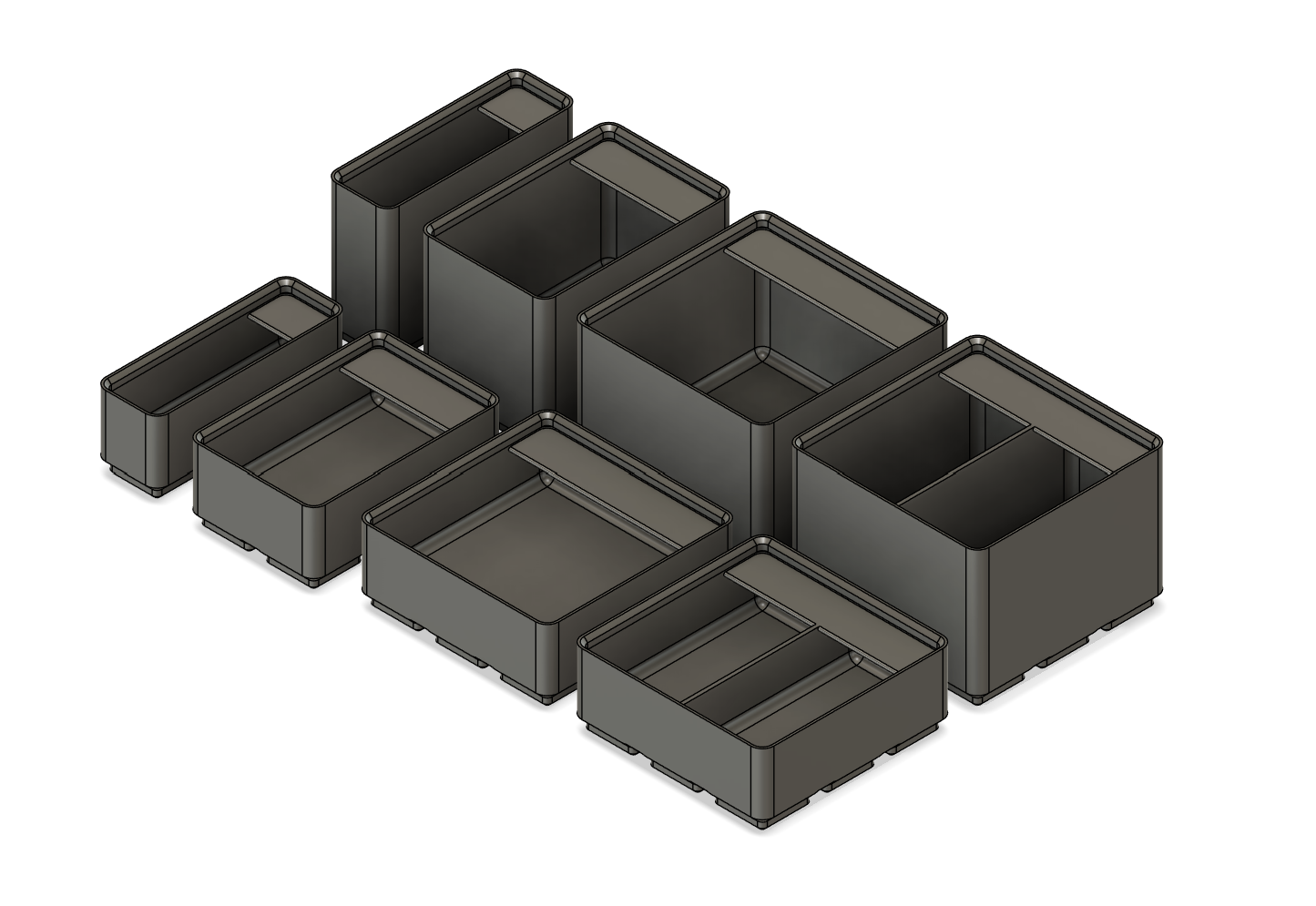 Gridfinity bins 1,5u Half pitch Collection