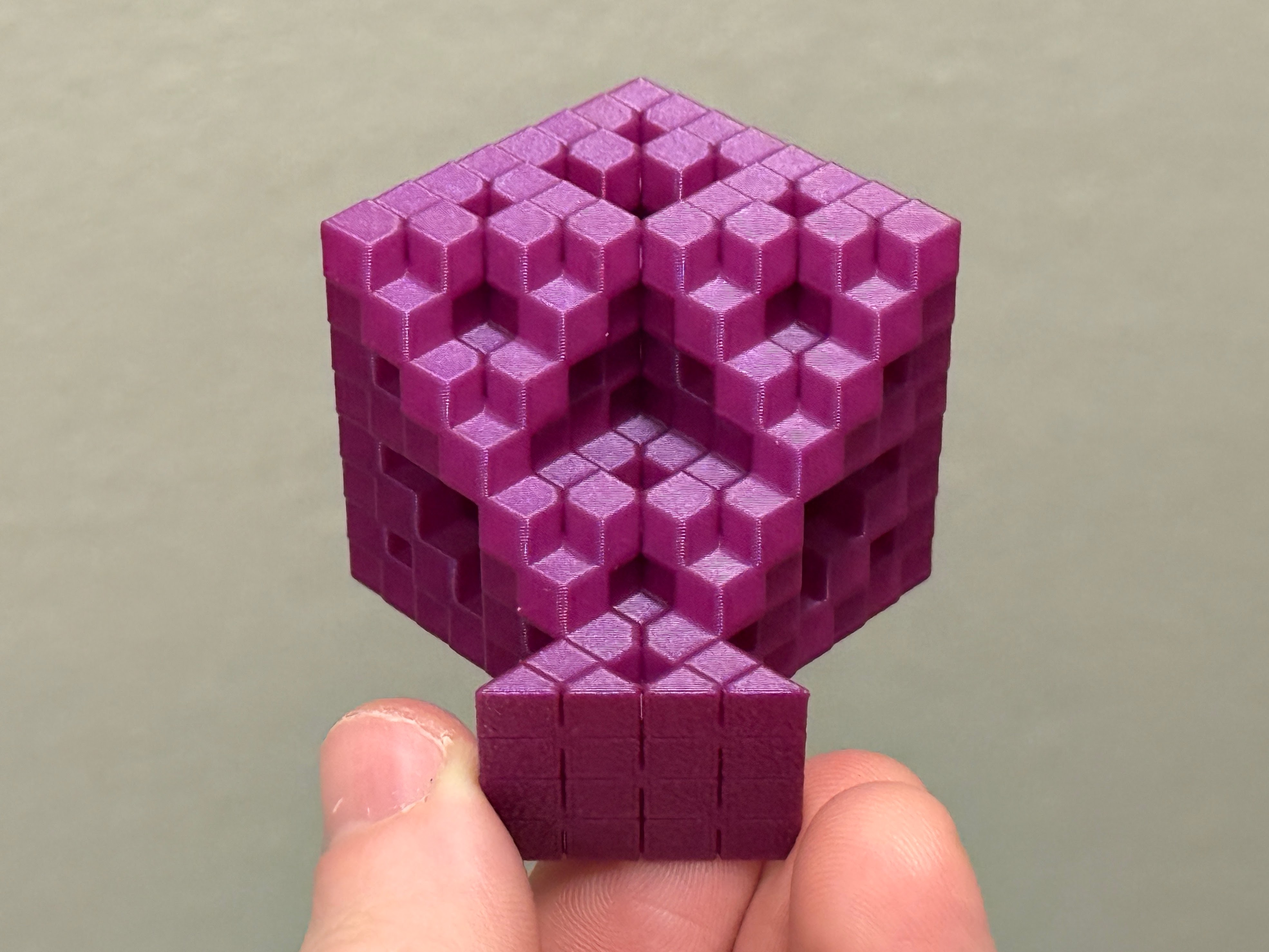 Rhombic Dodecahedral Sierpiński Octahedron Fractal Structure - Level 3 (Vase Mode)
