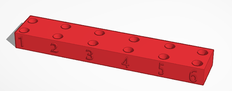 Numbered 3d printer hotend holder