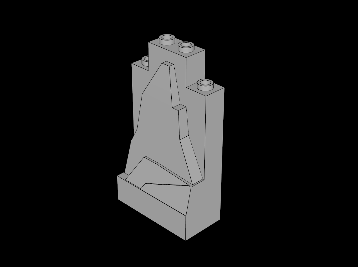 Lego Compatible (47847.dat) Panel  2 x  4 x  6 Rock