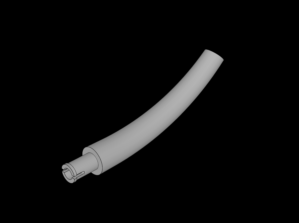 Lego Compatible (40378.dat) Animal Tail Section Middle with Pin
