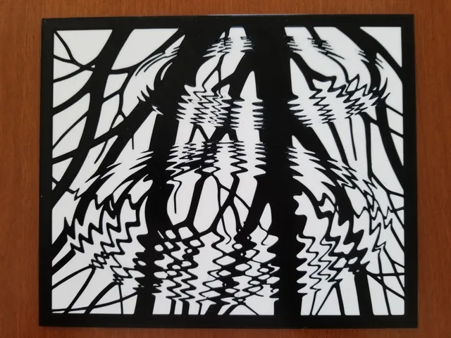Ripples on a pond (MMU and color print)