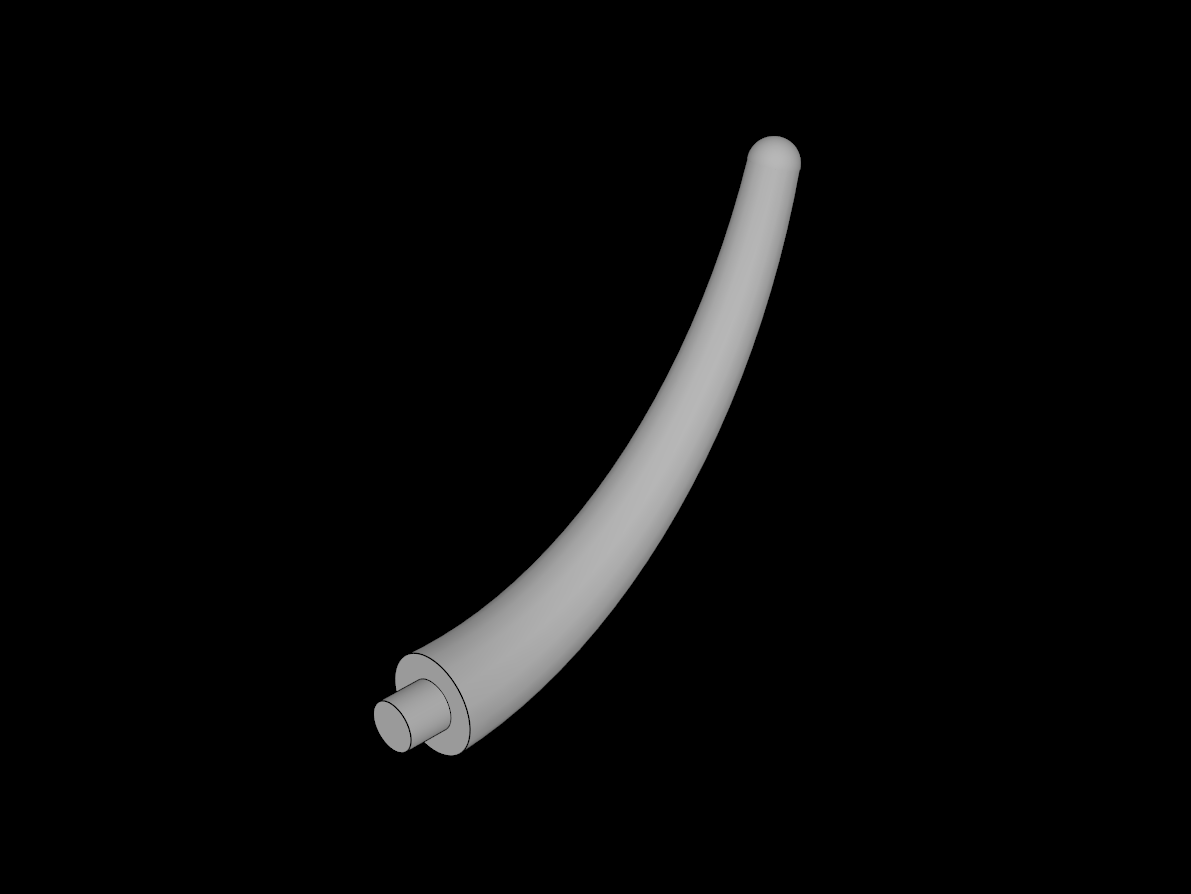 Lego Compatible (40379.dat) Animal Tail Section End