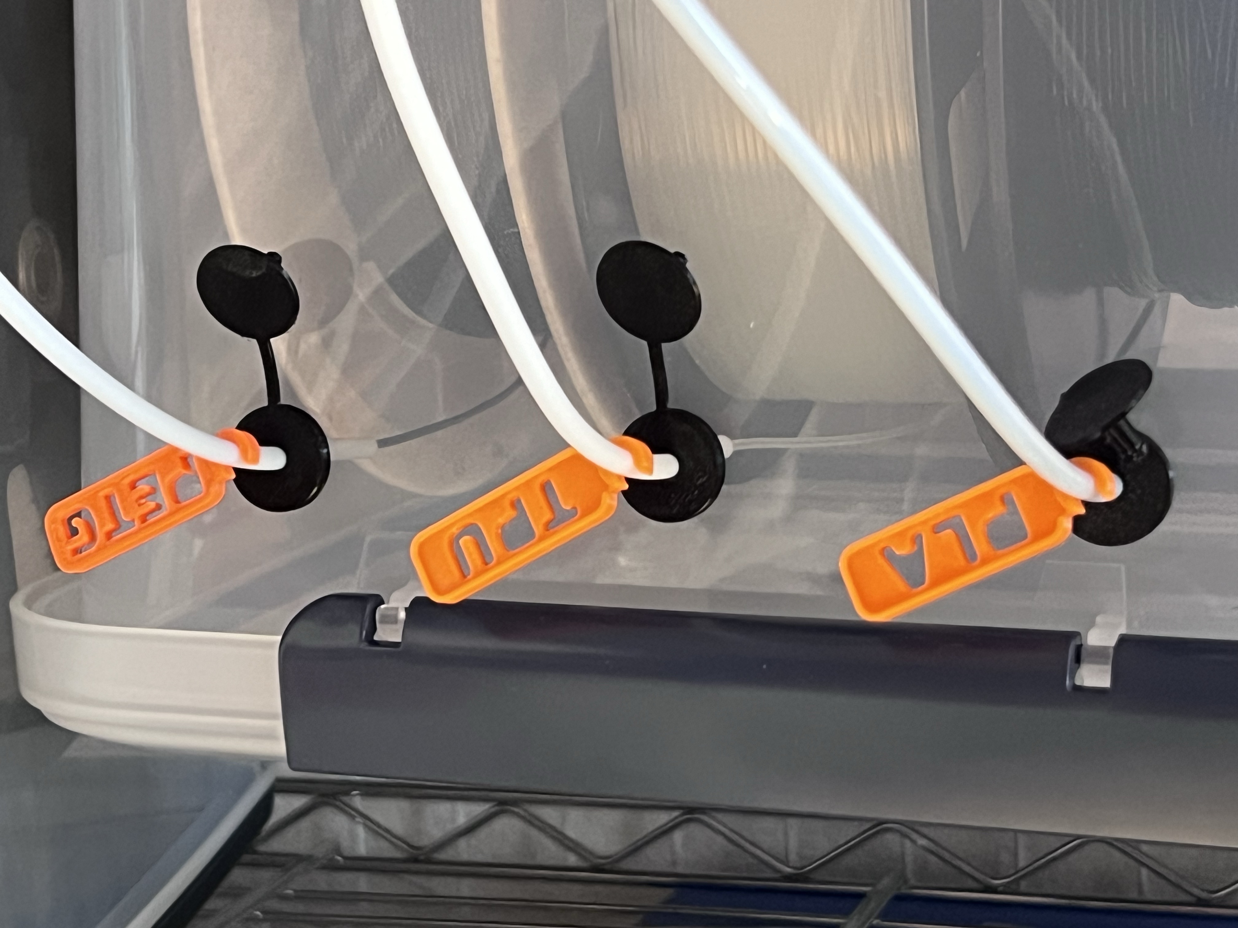 Filament nameplate for PTFE tube