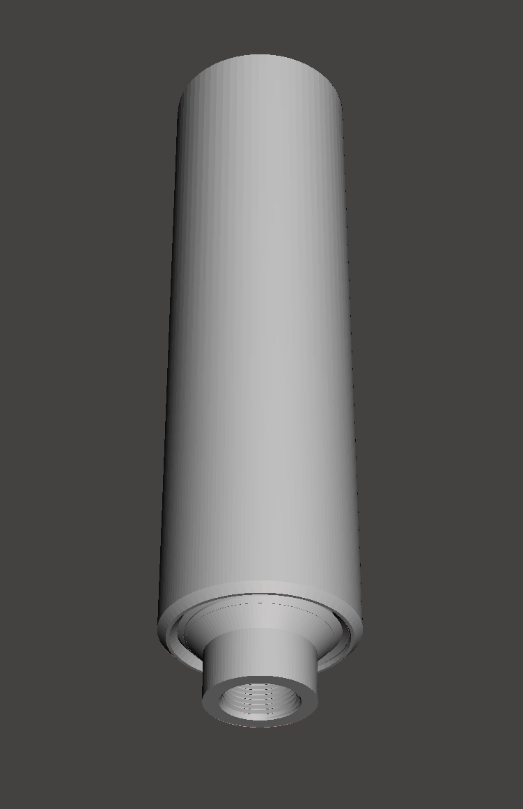 MOCK SUPPRESSOR CHAMBERED 14mm ccw 150mm x 38mm