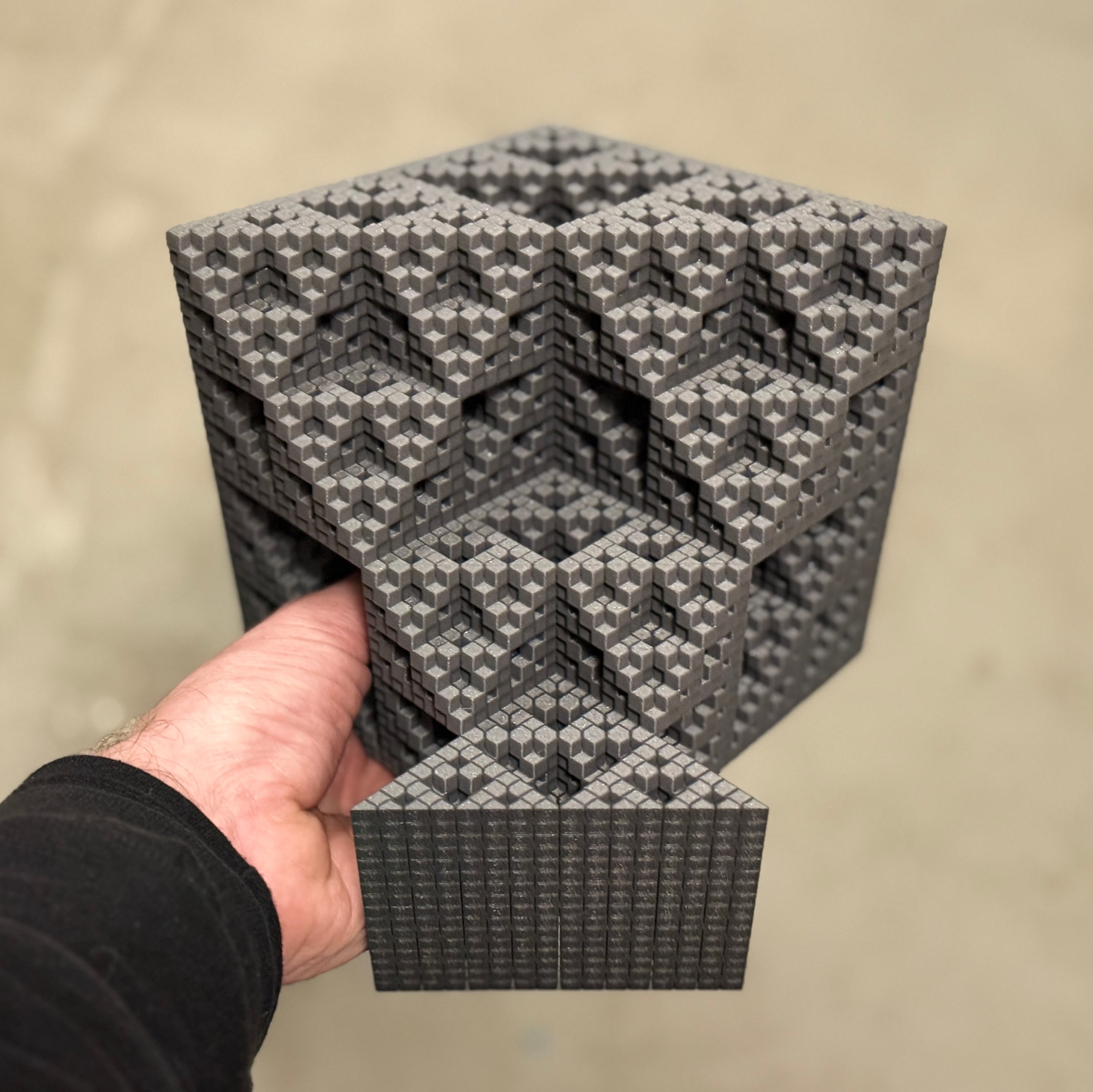 Rhombic Dodecahedral Sierpiński Octahedron Fractal Structure - Level 5 (Vase Mode)