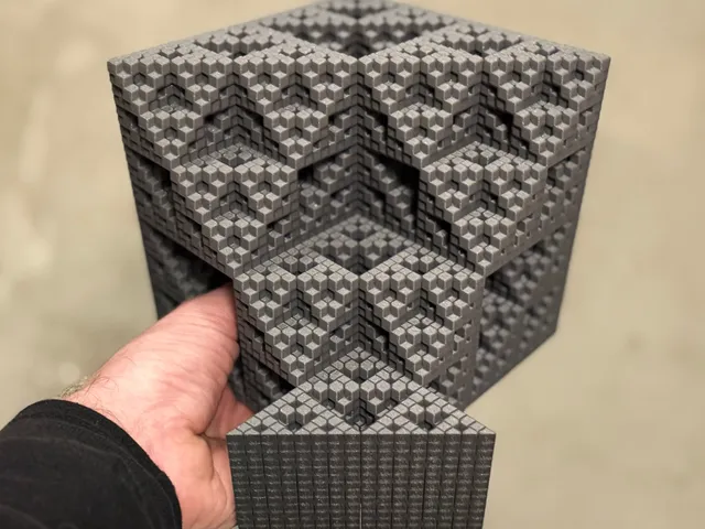 Rhombic Dodecahedral Sierpiński Octahedron Fractal Structure - Level 5 (Vase Mode)