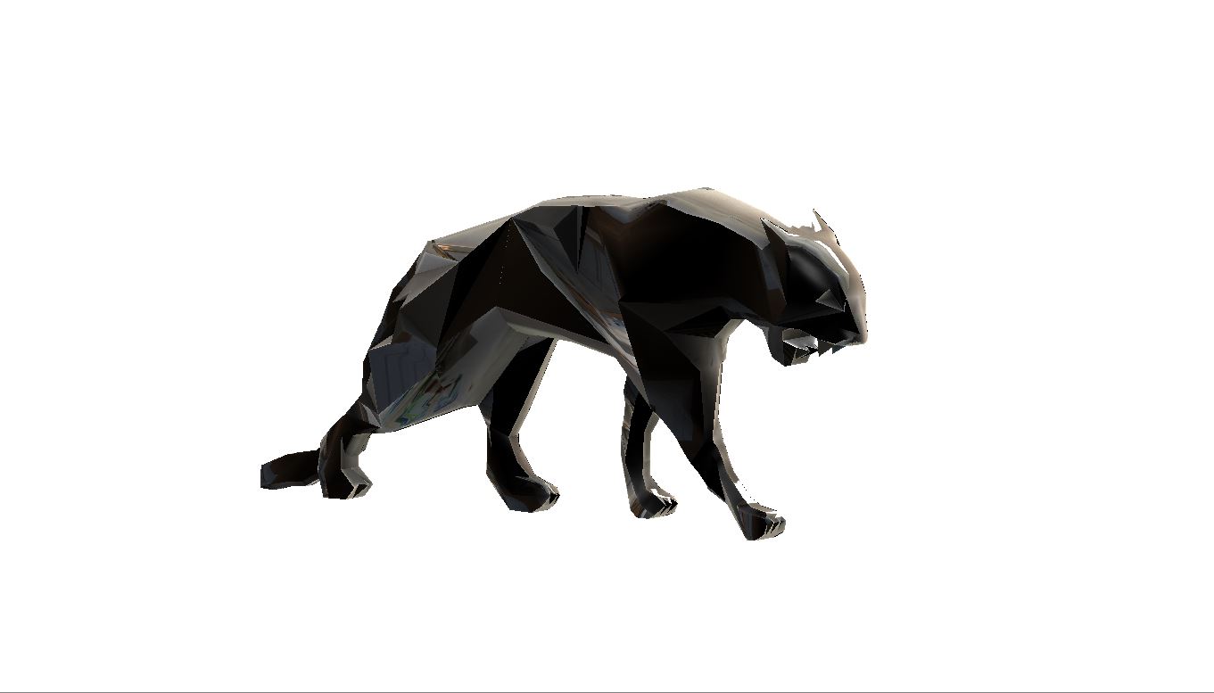 Panther low poly — miniatura 2