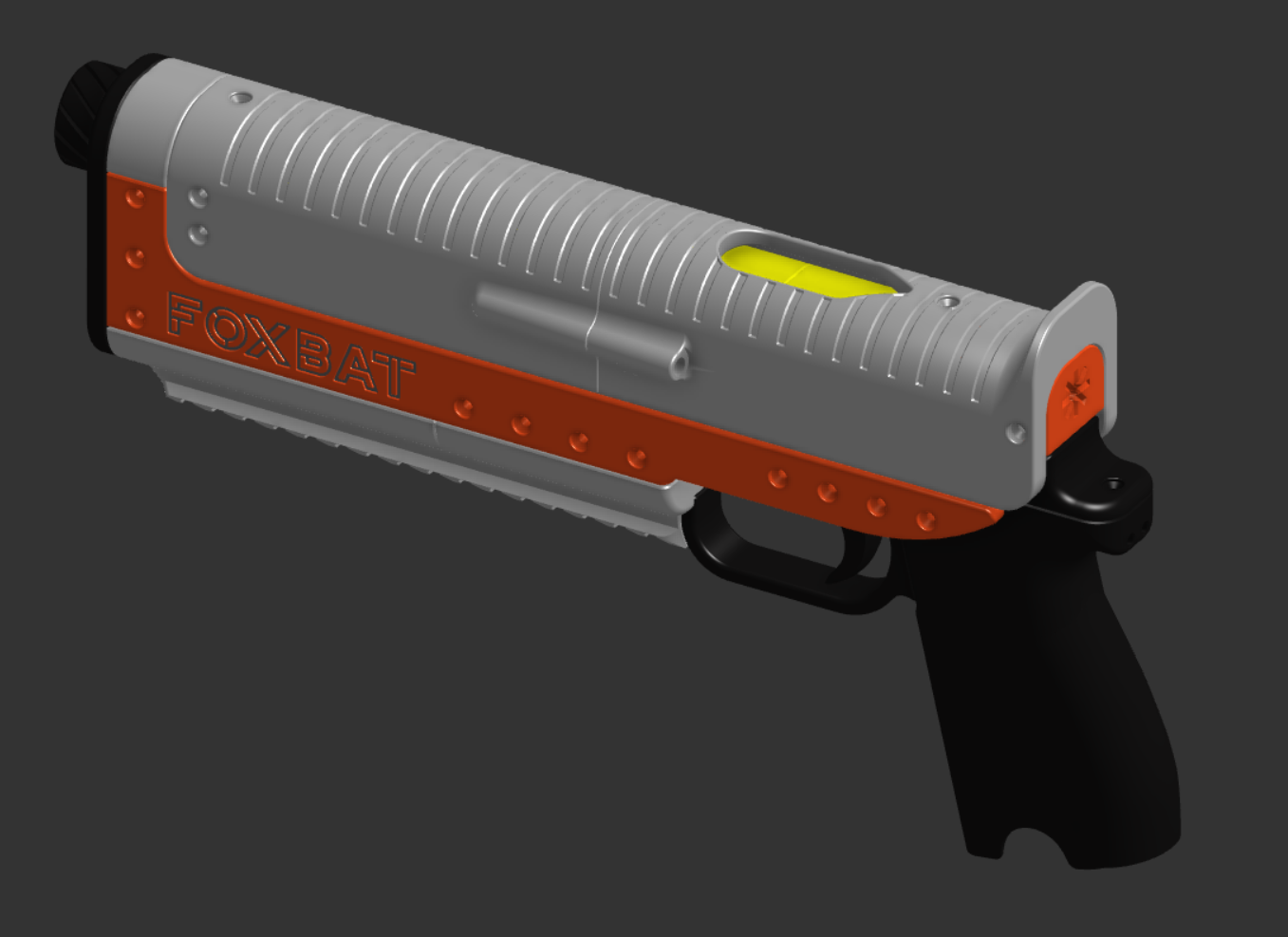 Sillybutts Foxbat rear top slide mods 3D model thumbnail