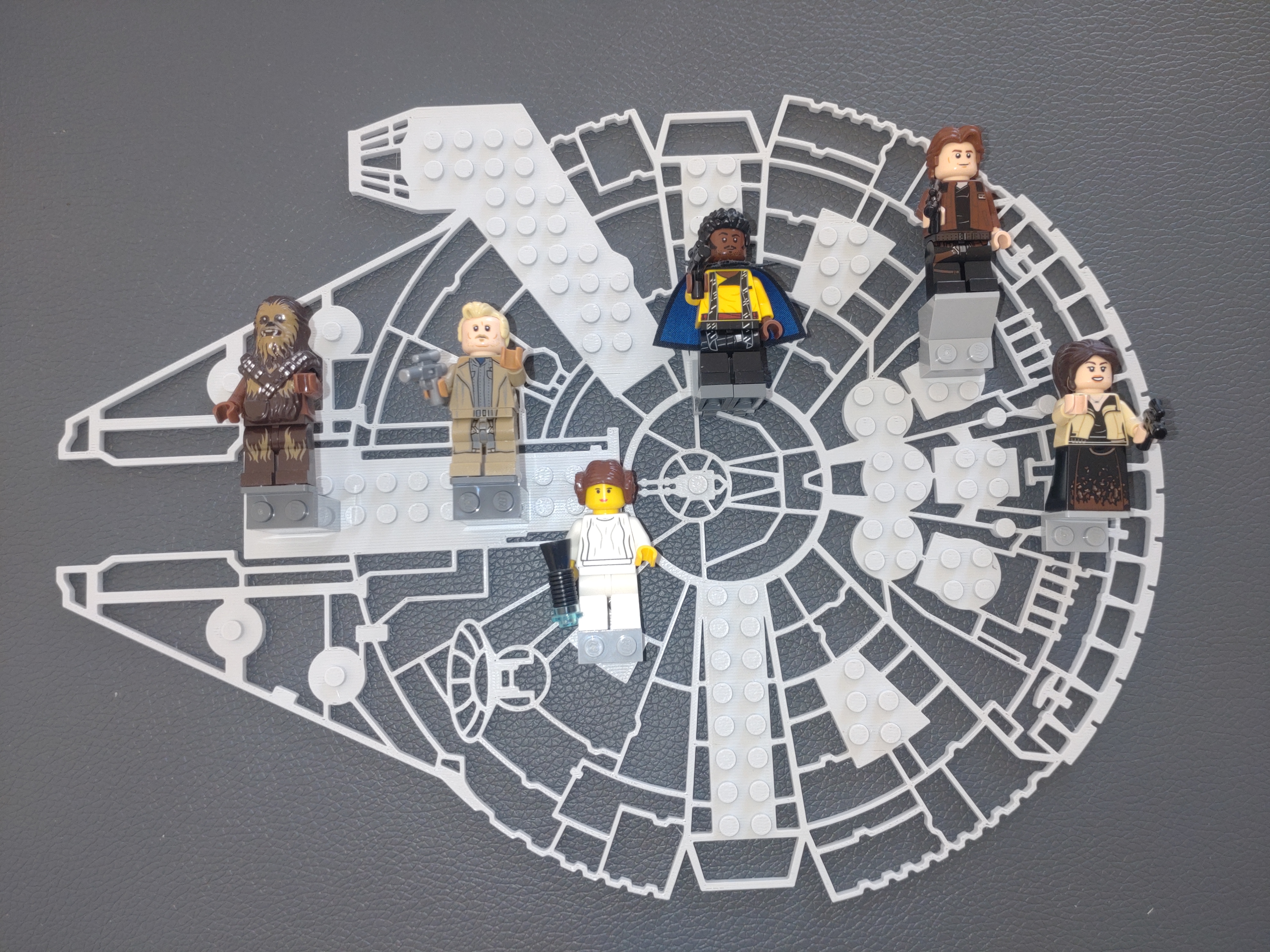 Star Wars Millennium Falcon Brick figure display