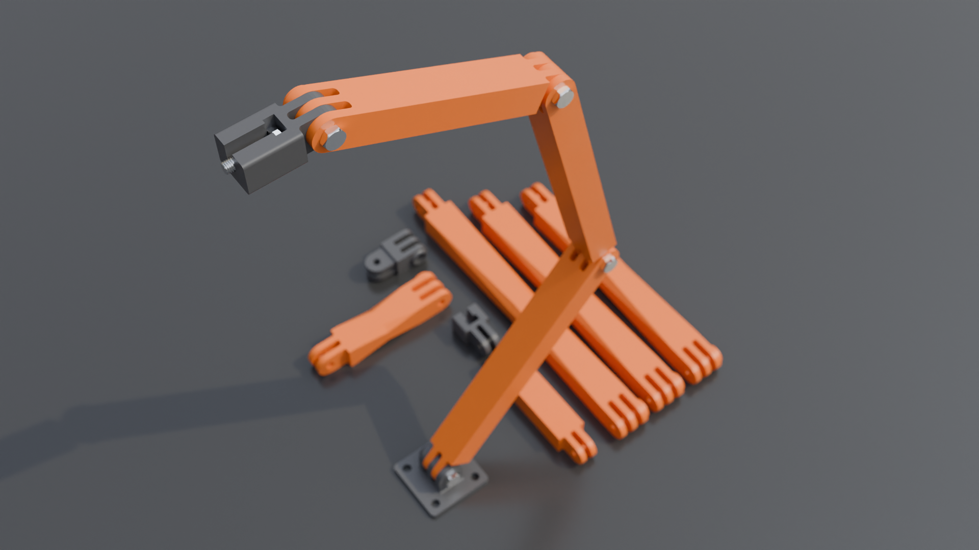 Customizable Modular Mounting Arm System (OpenSCAD + STLs)
