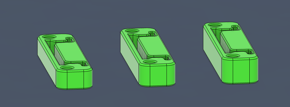 DIN rails 6, 7 and 8 mm thick mounts for Micron, Salad Fork and other Printers For Ants using 1515 extrusions