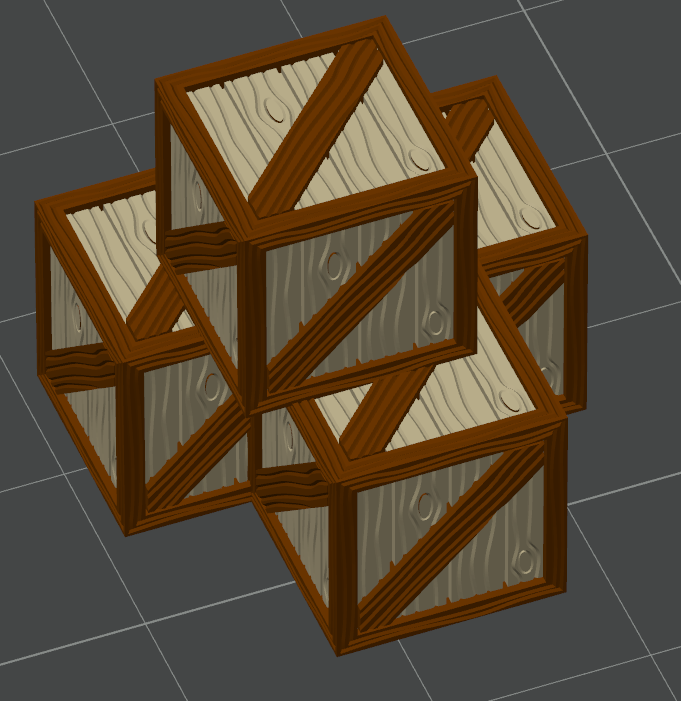 1" Stacked Crates