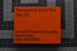 Parametric Microscope Slide Box