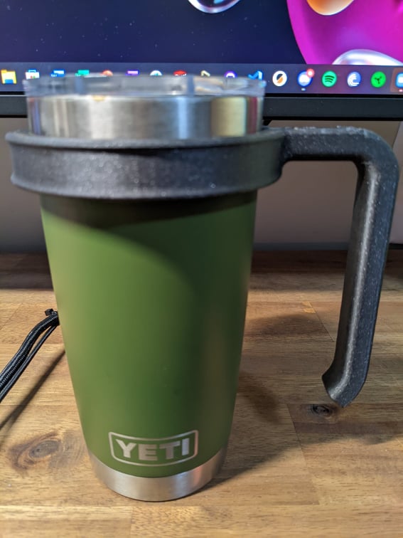 Customizable 3D Printed Handle for Yeti 20oz Tumbler 