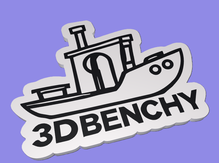 Benchy 2D picture and keychain