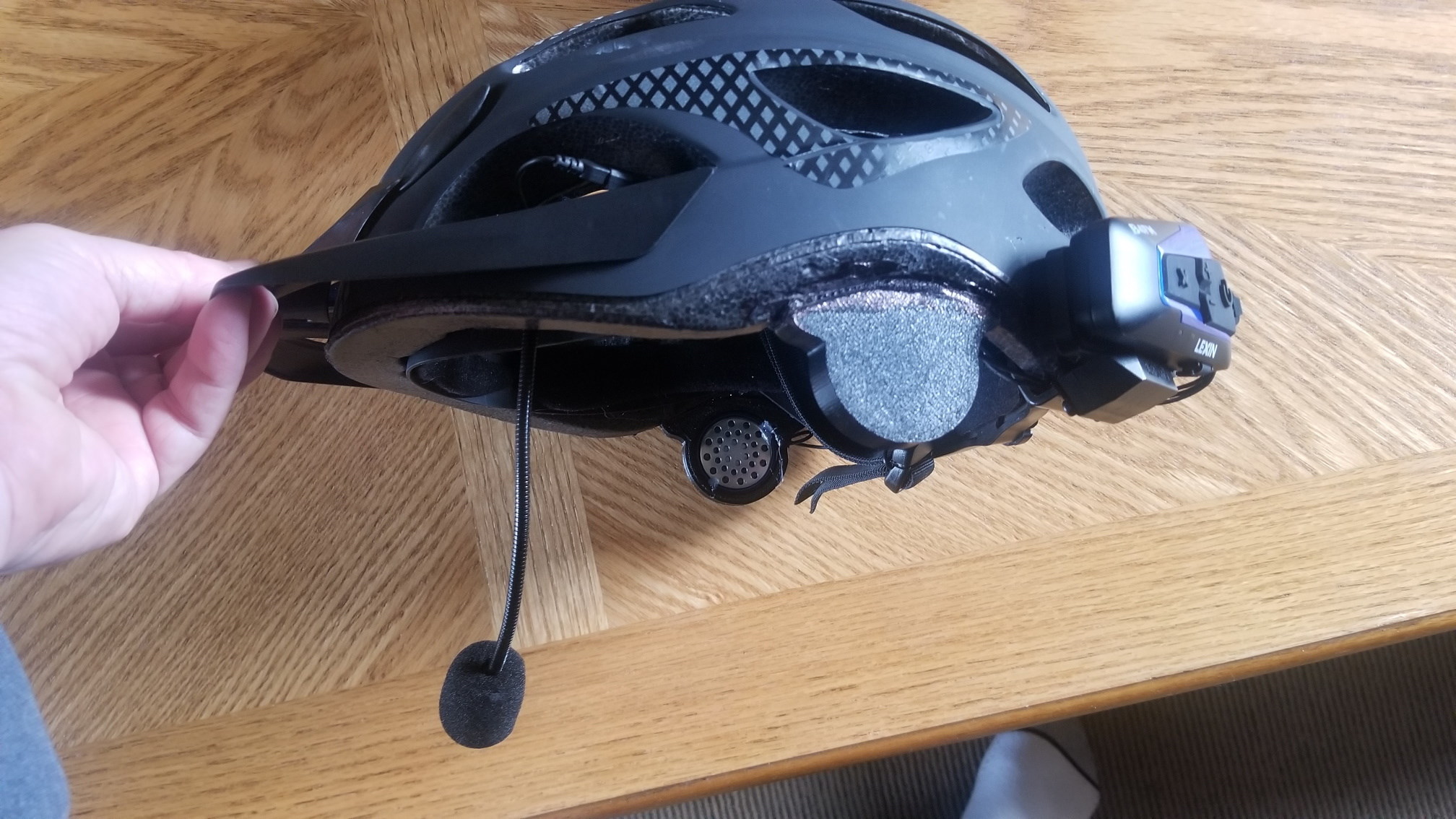 Motorcycle Bluetooth Headset - 3d printed mount for bike helmets