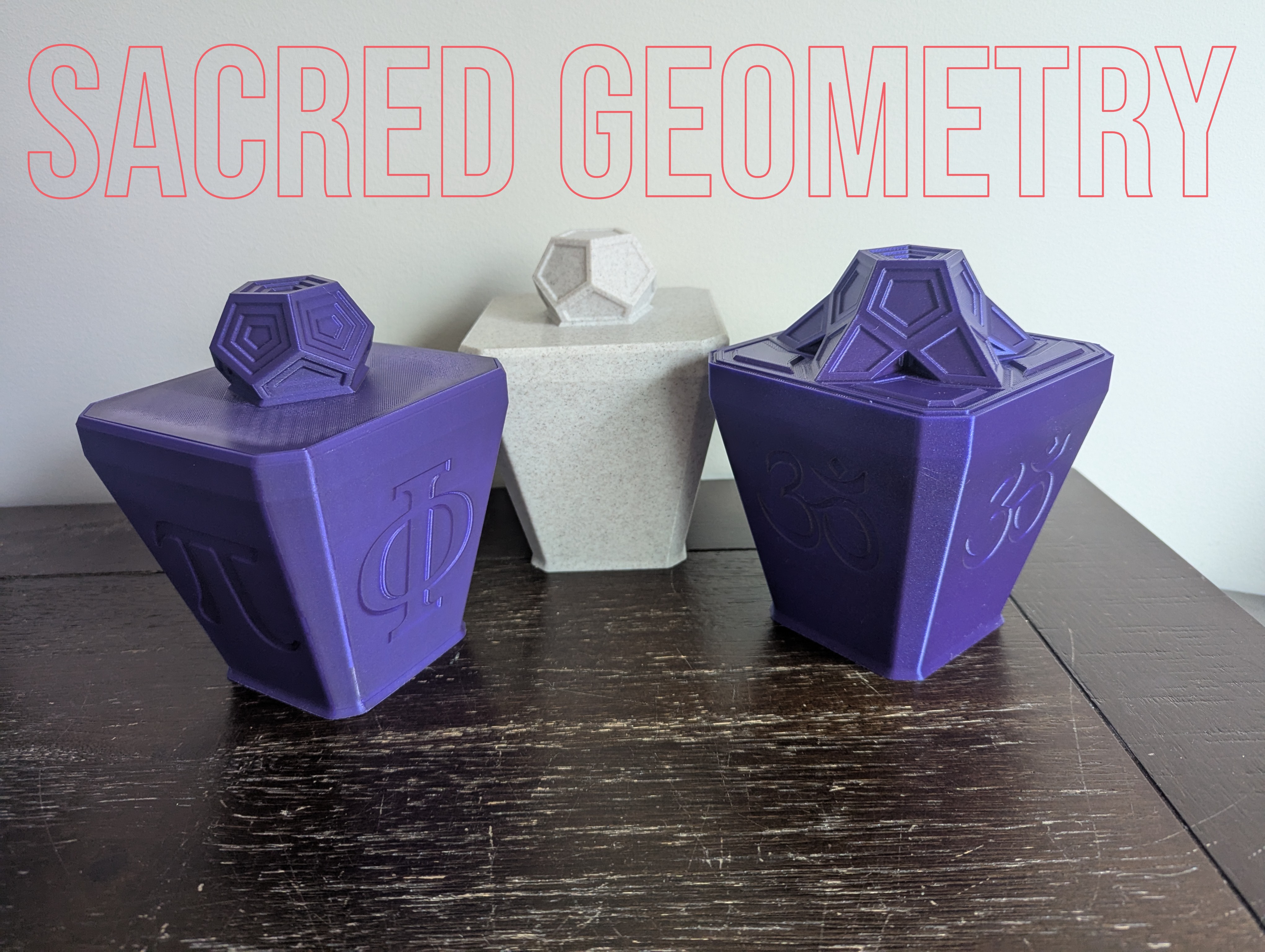 Sacred Geometry Box/Planter (Phi, Pi, Ohm)