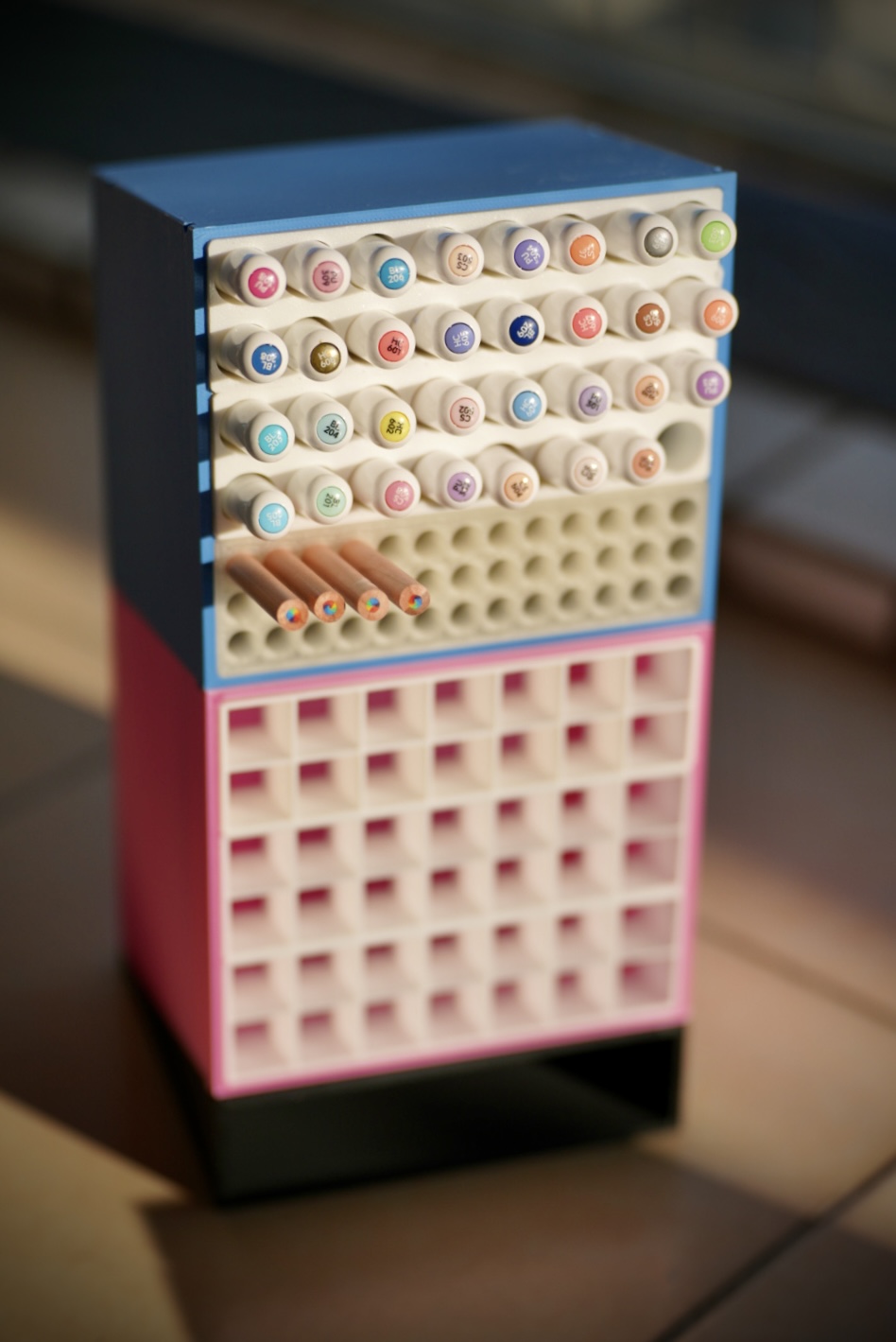 Miniatura 2 do modelo 3D modularization stackable pen holder