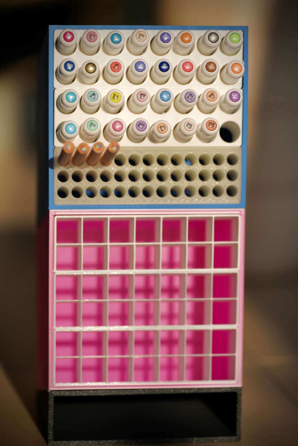 Miniatura 4 do modelo 3D modularization stackable pen holder