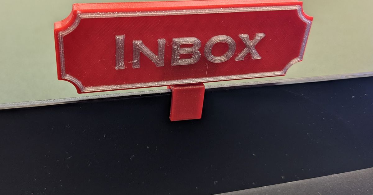2-Color Inbox/Outbox Signs by WatchMonster | Download free STL model ...