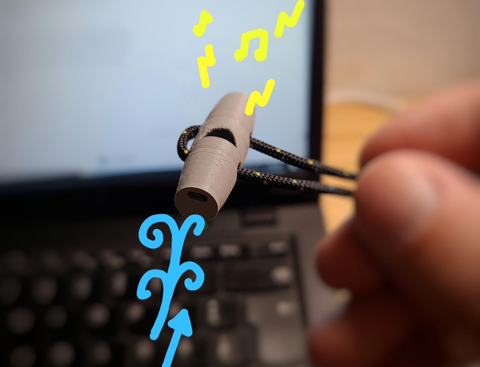 Miniatura 4 do modelo 3D Toggle Button with Whistle