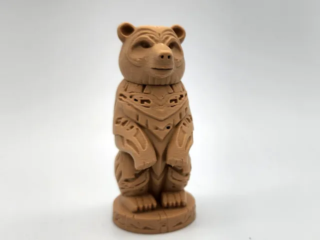 Wooden Bear Totem