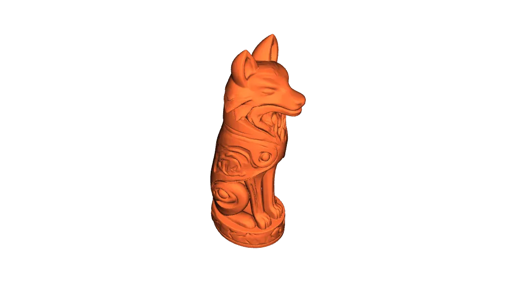 Wooden Wolf Totem by Triple G Workshop | Download free STL model