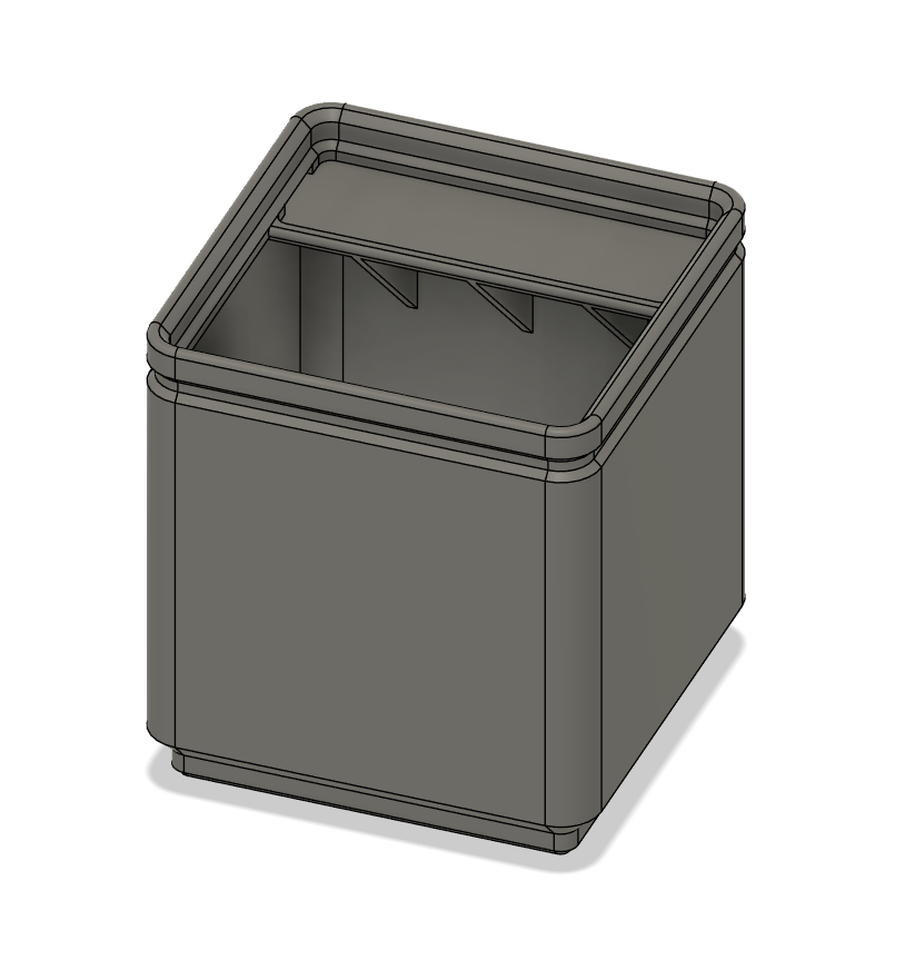 Gridfinity Bin with Printable Label by Pred With Magnet Fix