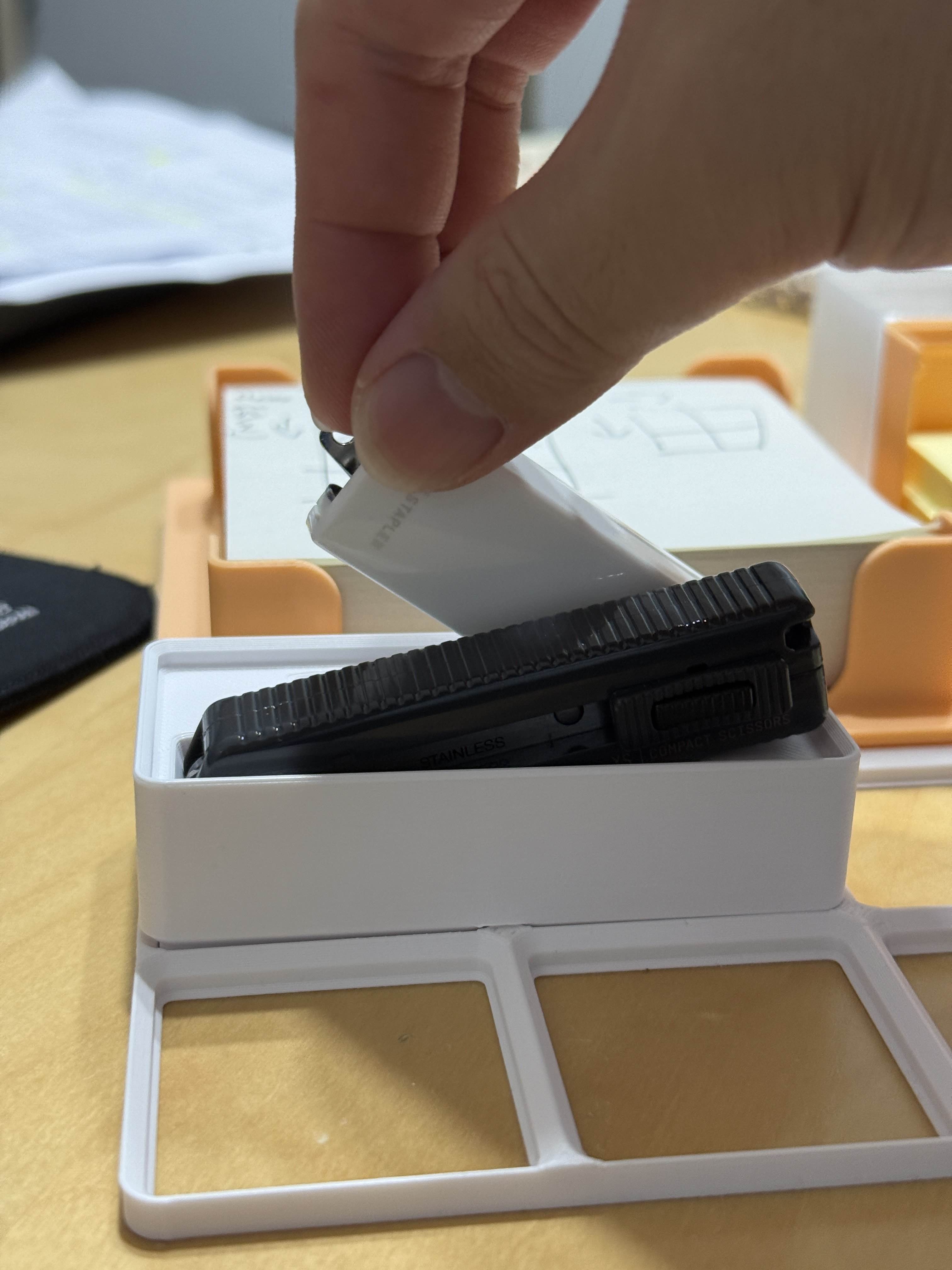 2x1 Gridfinity Midori XS Compact Scissors and XS Compact Stapler Holder