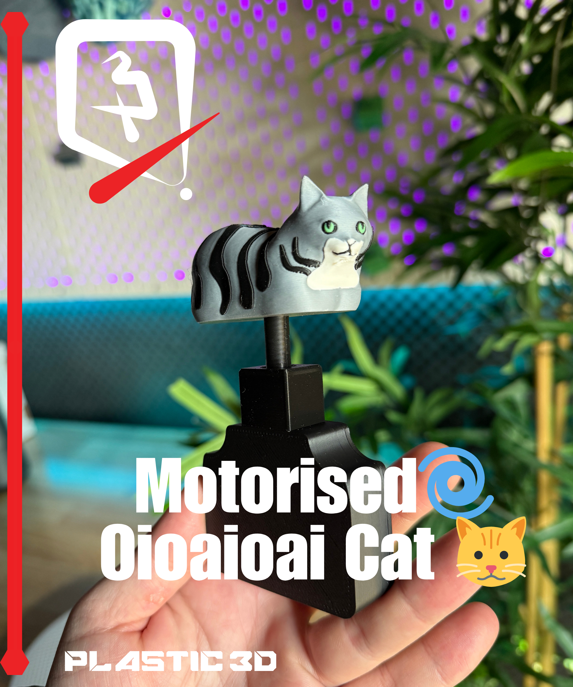 Miniatura 2 do modelo 3D Motorised Oioaioai Cat