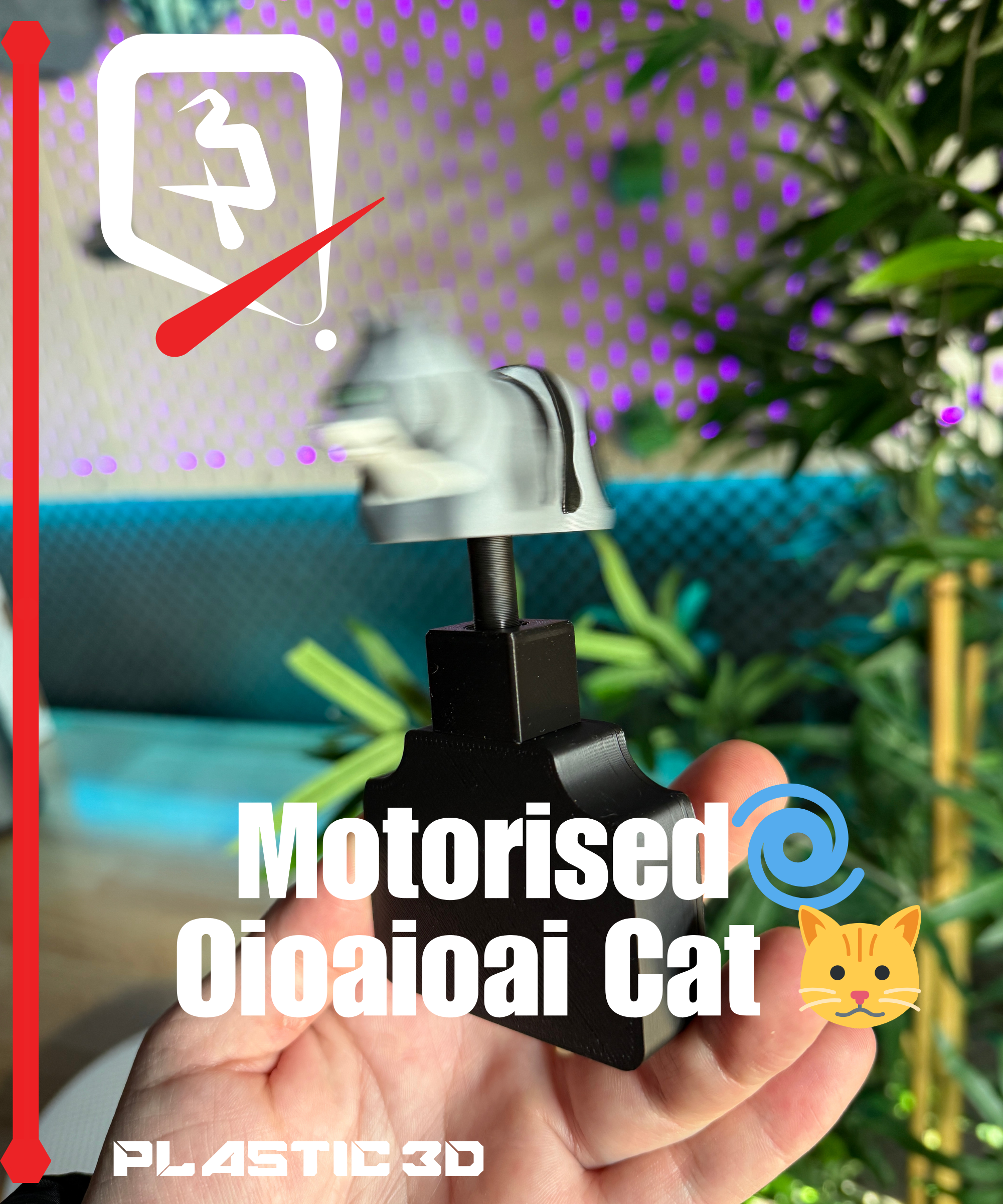 Miniatura 5 do modelo 3D Motorised Oioaioai Cat