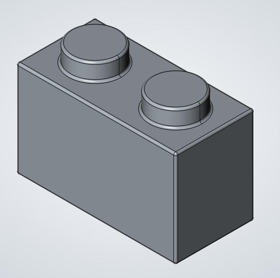 LEGO Compatible 1xn brick - parametric