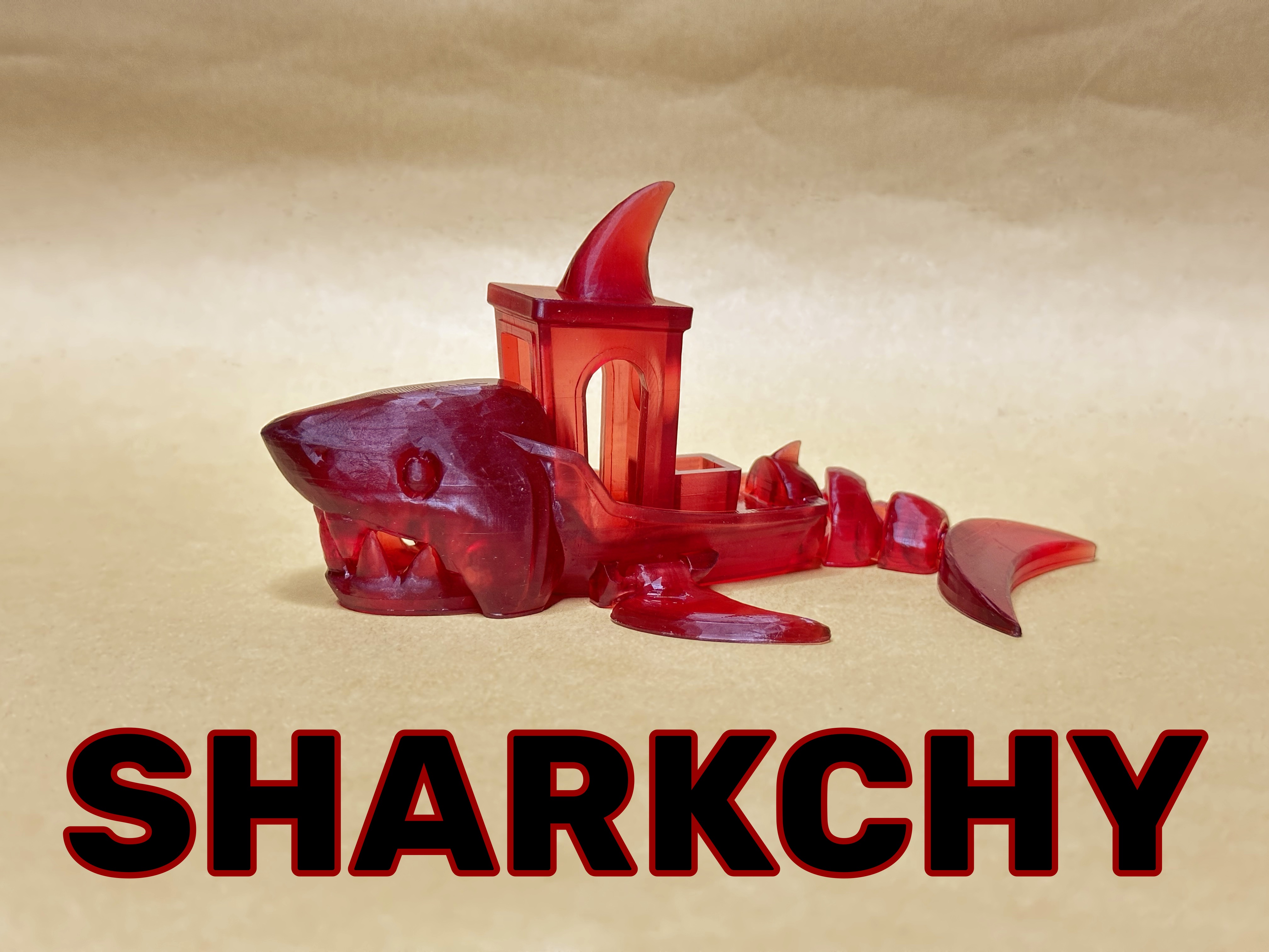 Sharkchy (Articulated Benchy remix) 3D model thumbnail