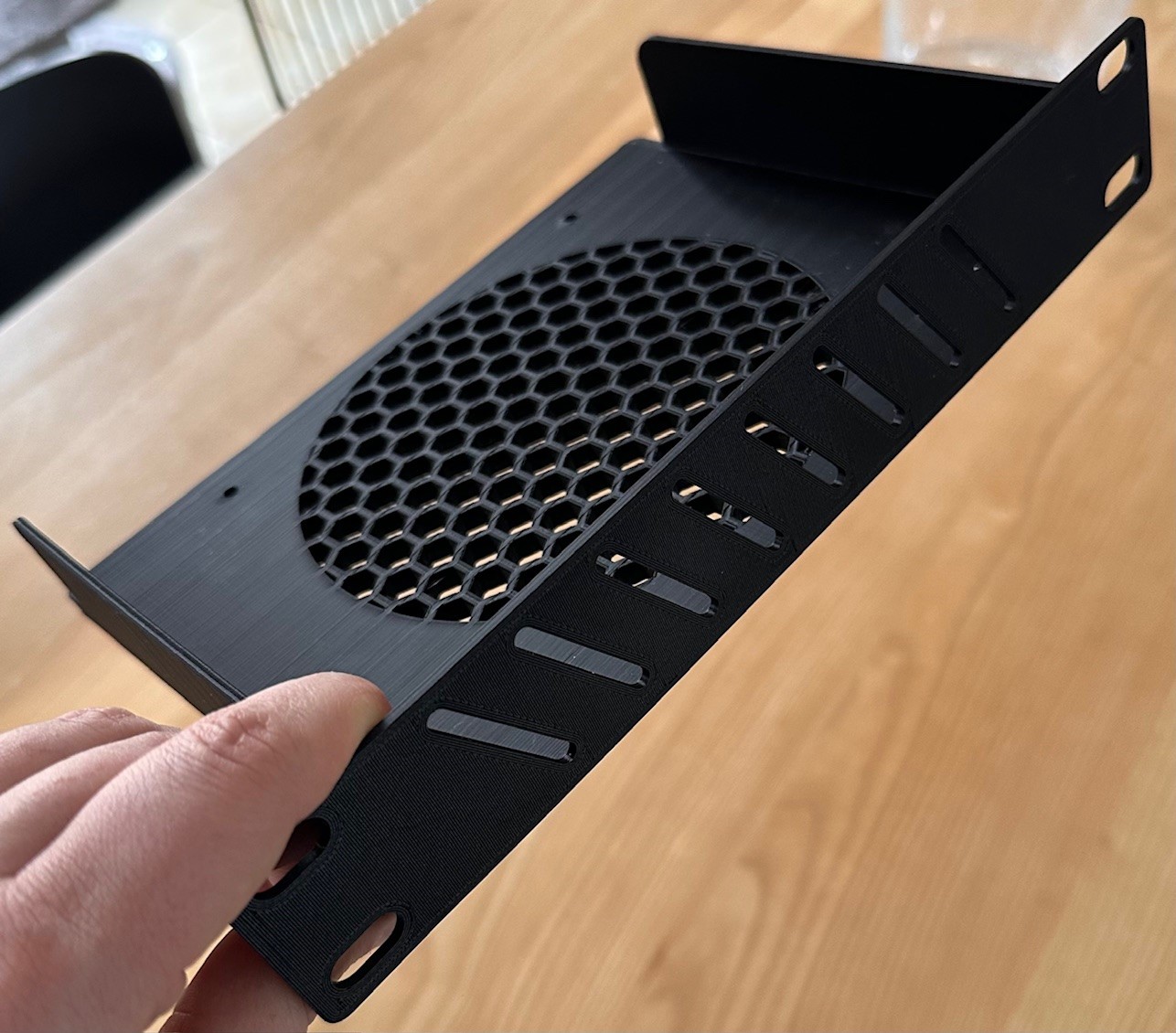 10" rack - 1U Fan support 140mm