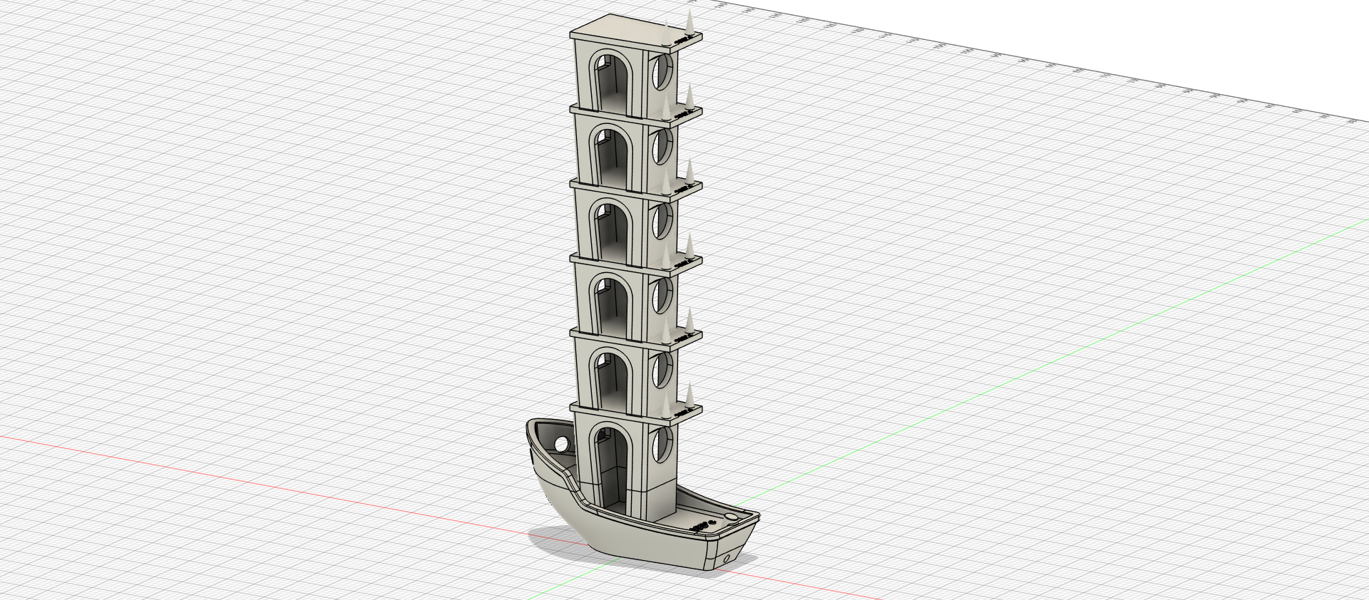 The benchy PLA temperature tower
