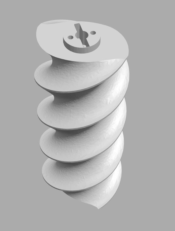 modified spiral lift upper for motor mount