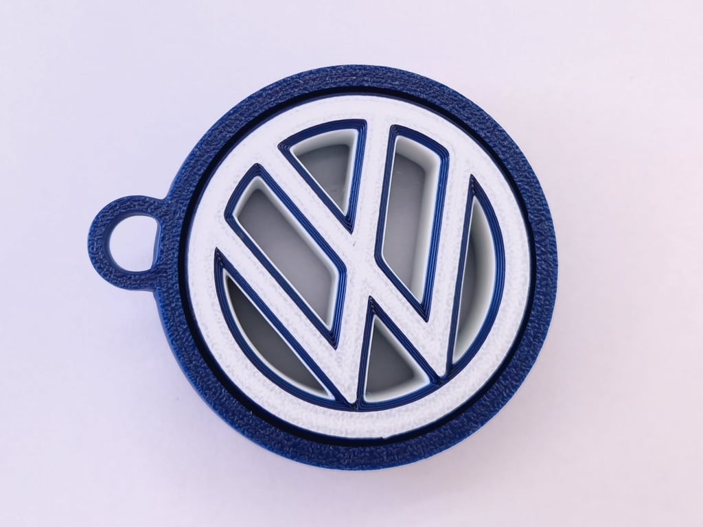 Volkswagen Logo Keychain - 3D Gyroscope Design
