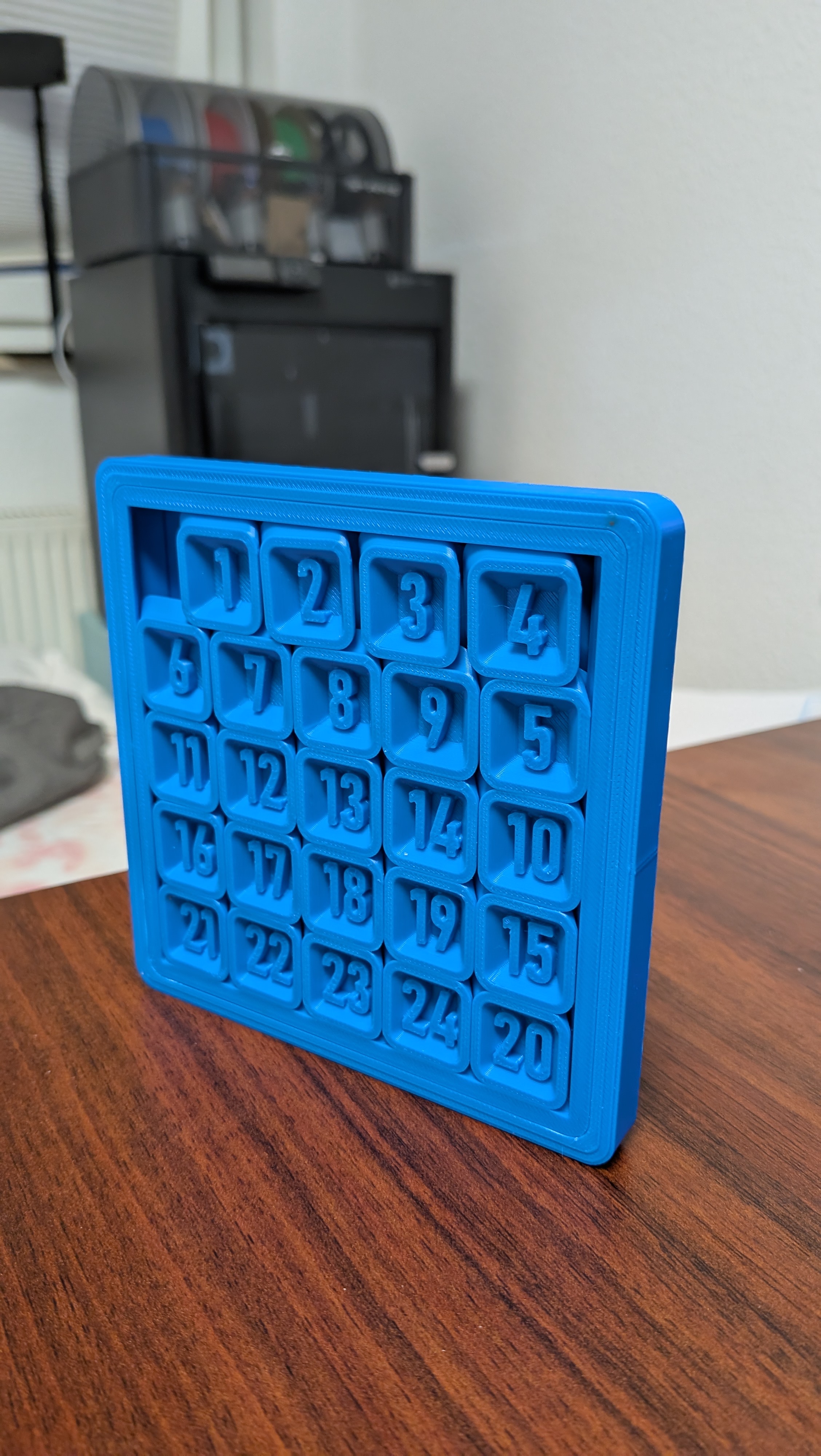 Print in Place Sliding Number Puzzle Base