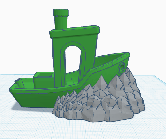 a beached benchy
