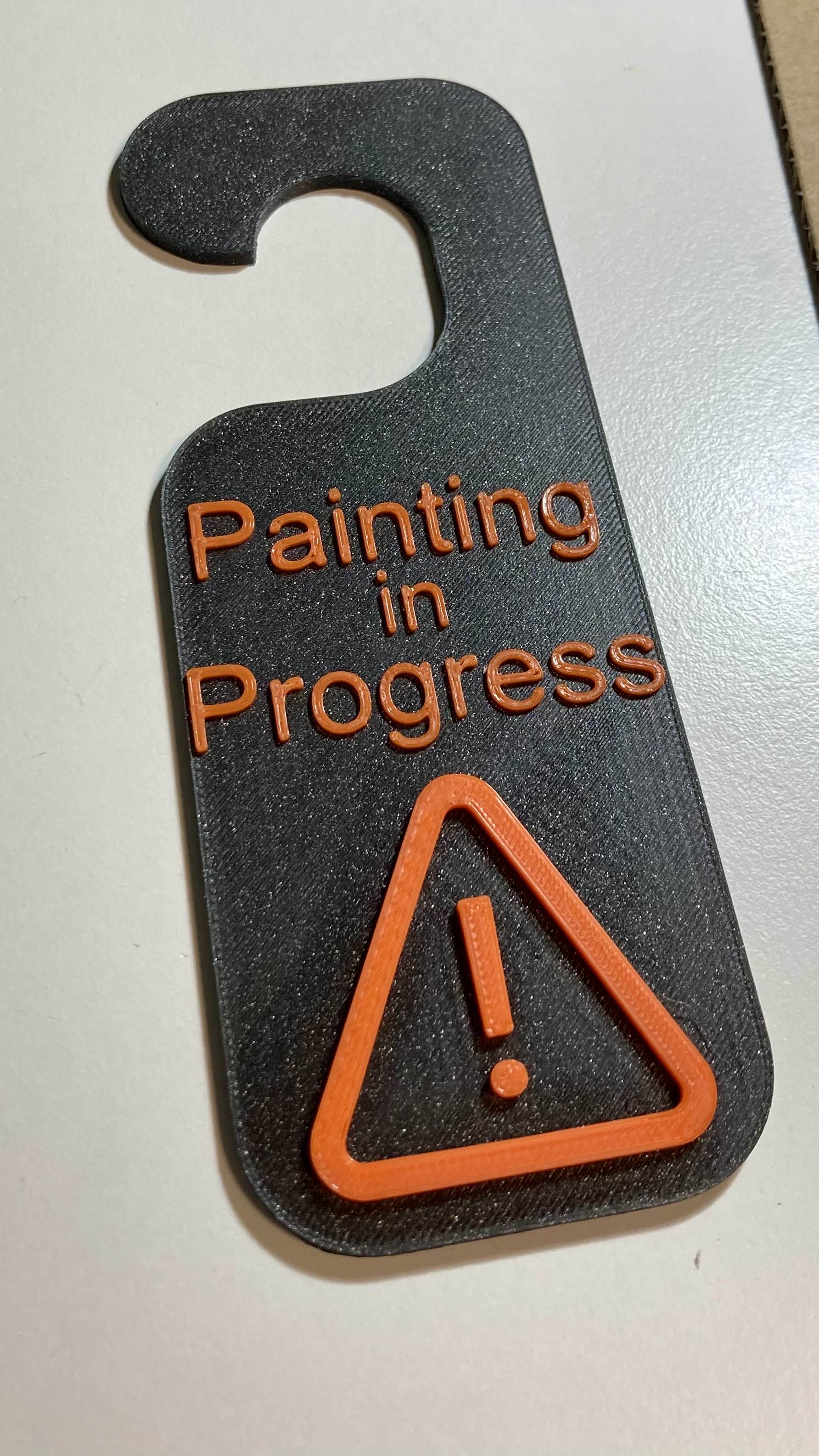 Painting in progress sign