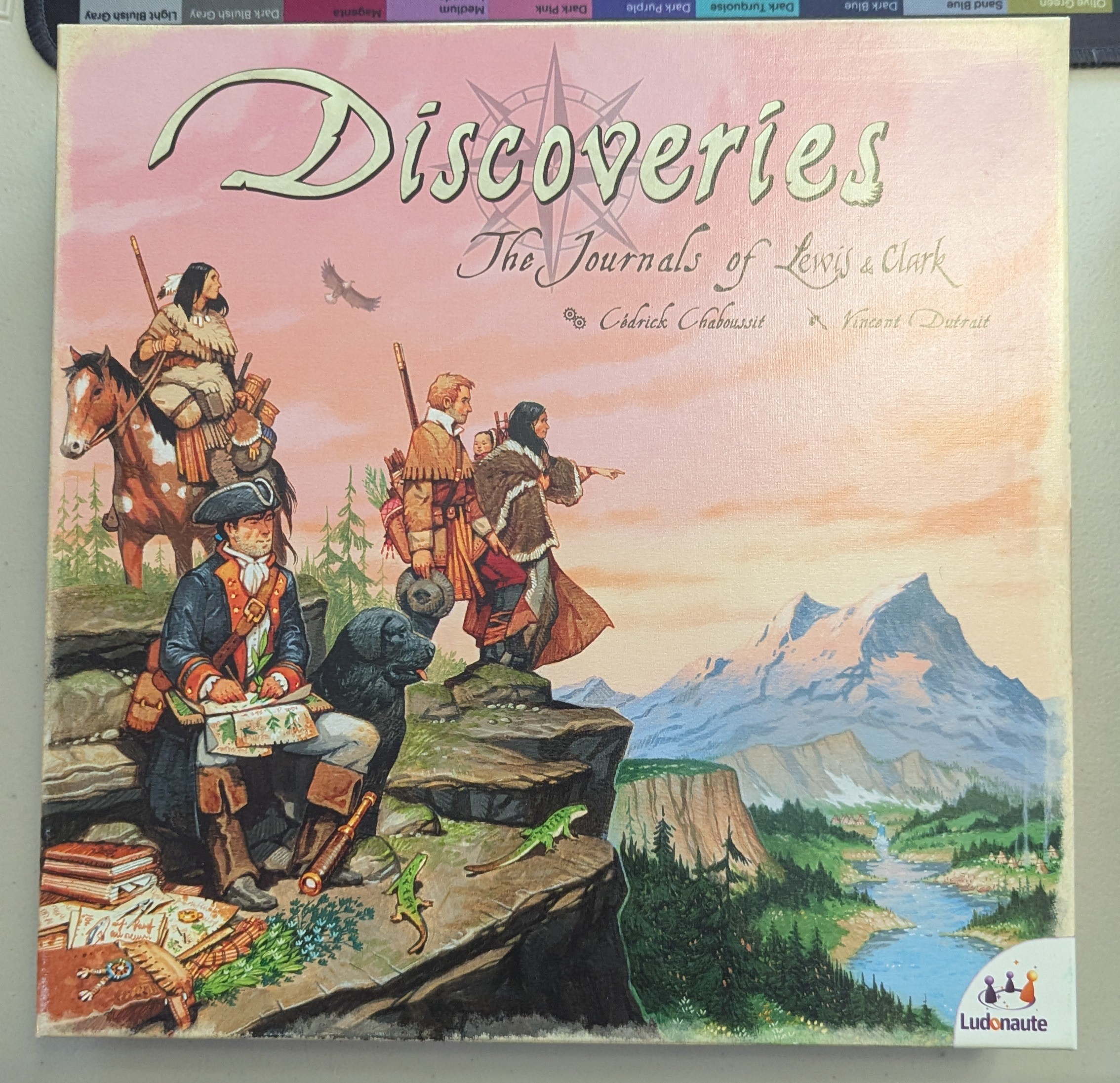 Discoveries, The Journals of Lewis and Clark board game organizer