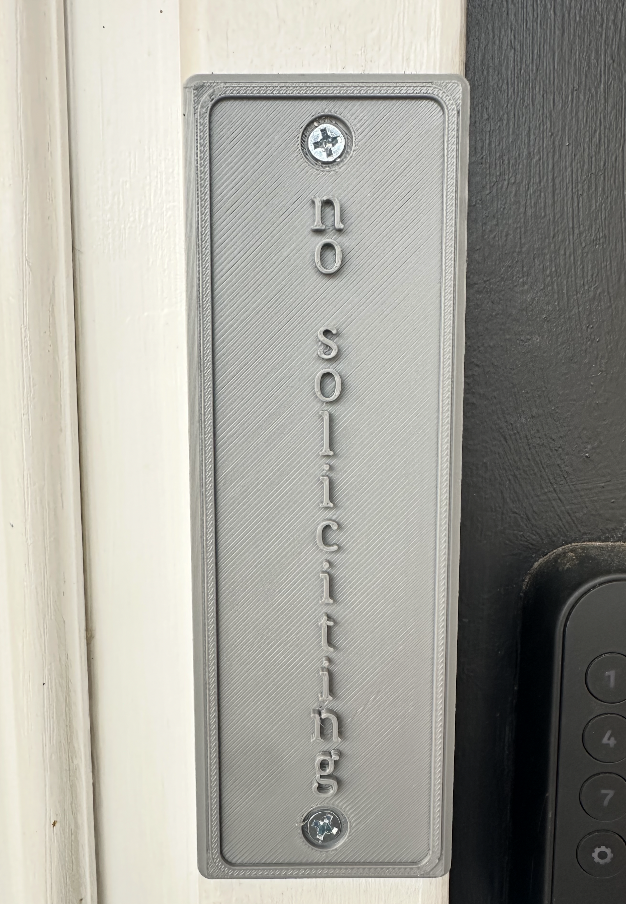 No Soliciting Sign – Clean and Modern Design