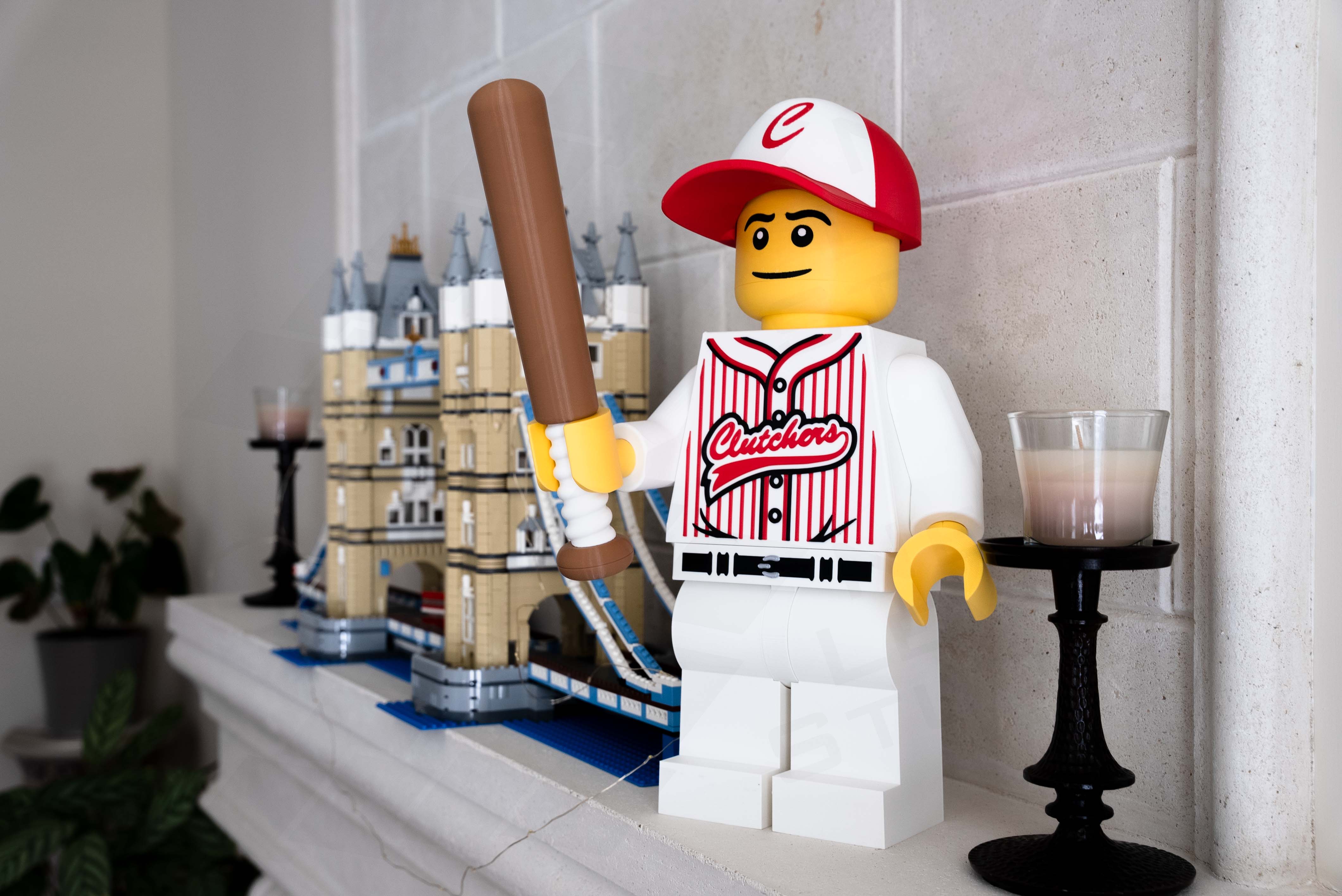 Baseball Player Giant Minifigure (16") – Step Up to the Plate!